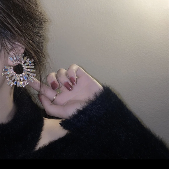 Gorgeous Statement Crystal Earrings - Picture 5 of 5